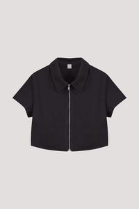 Cropped Lapel Shirt