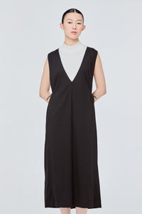 Deep V Midi Dress