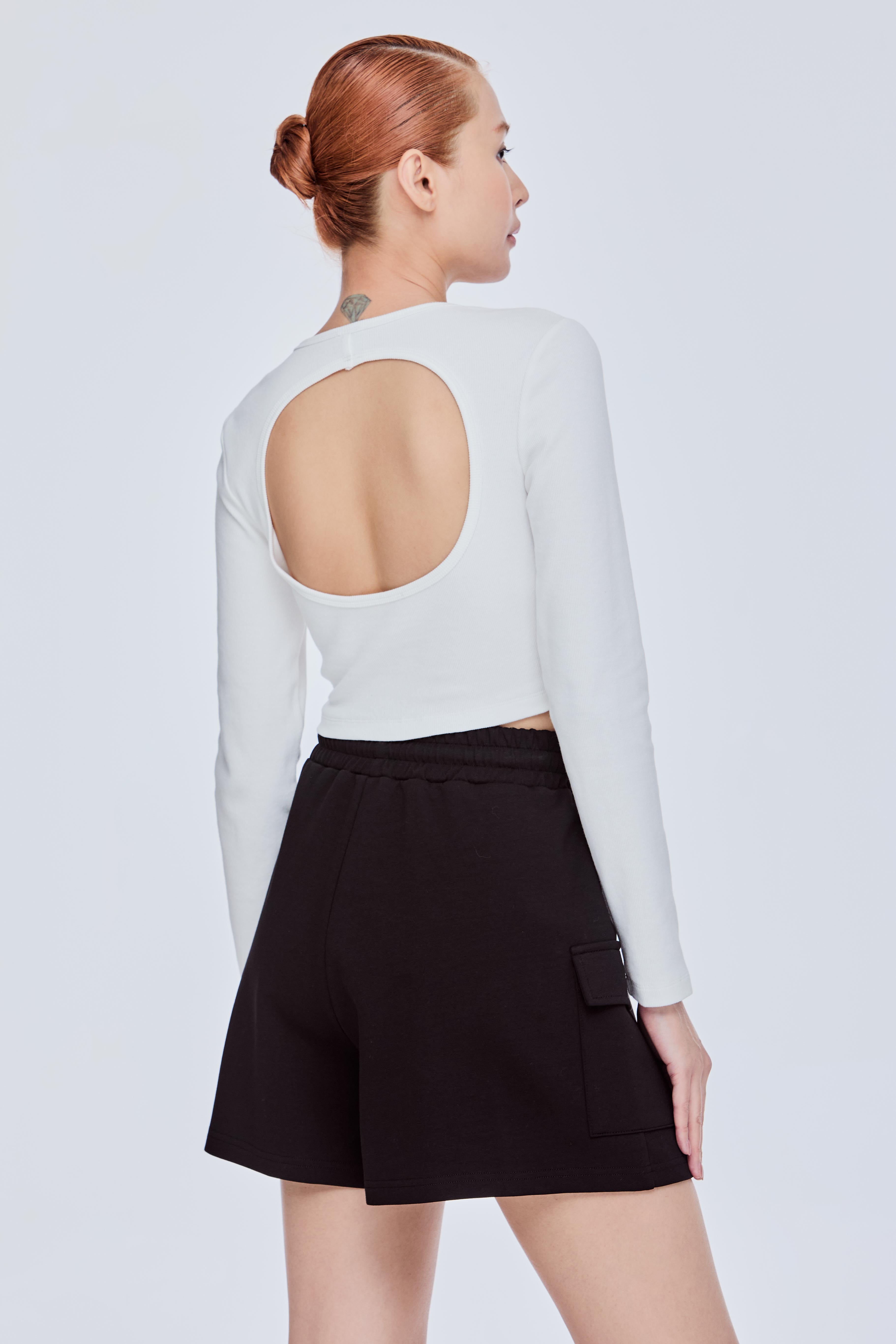 Back Hollow Cut Out Top