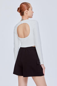 Back Hollow Cut Out Top