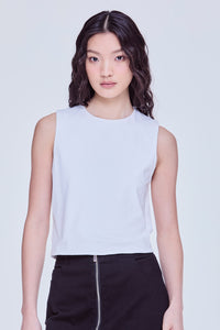 Sleeveless Cropped Tank Tee