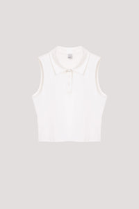 Sleeveless Polo Tank Top