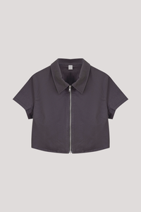 Cropped Lapel Shirt