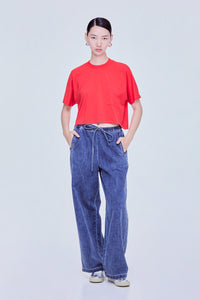 Pocketed Cropped Tee