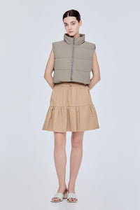 Padded Cropped Vest Puffer