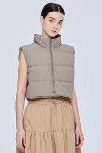 Padded Cropped Vest Puffer