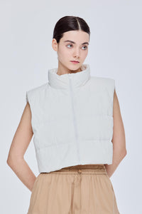 Padded Cropped Vest Puffer