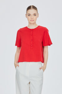 Boxy Flare Sleeves Top