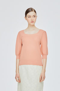 Puffy Sleeve Knit Top