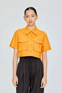 Cropped Double Pocket Top