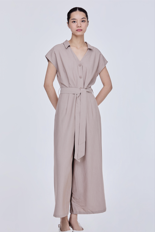 Sleeveless Flare Leg Jumpsuit