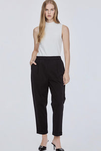 Elasticised Tapered Trousers