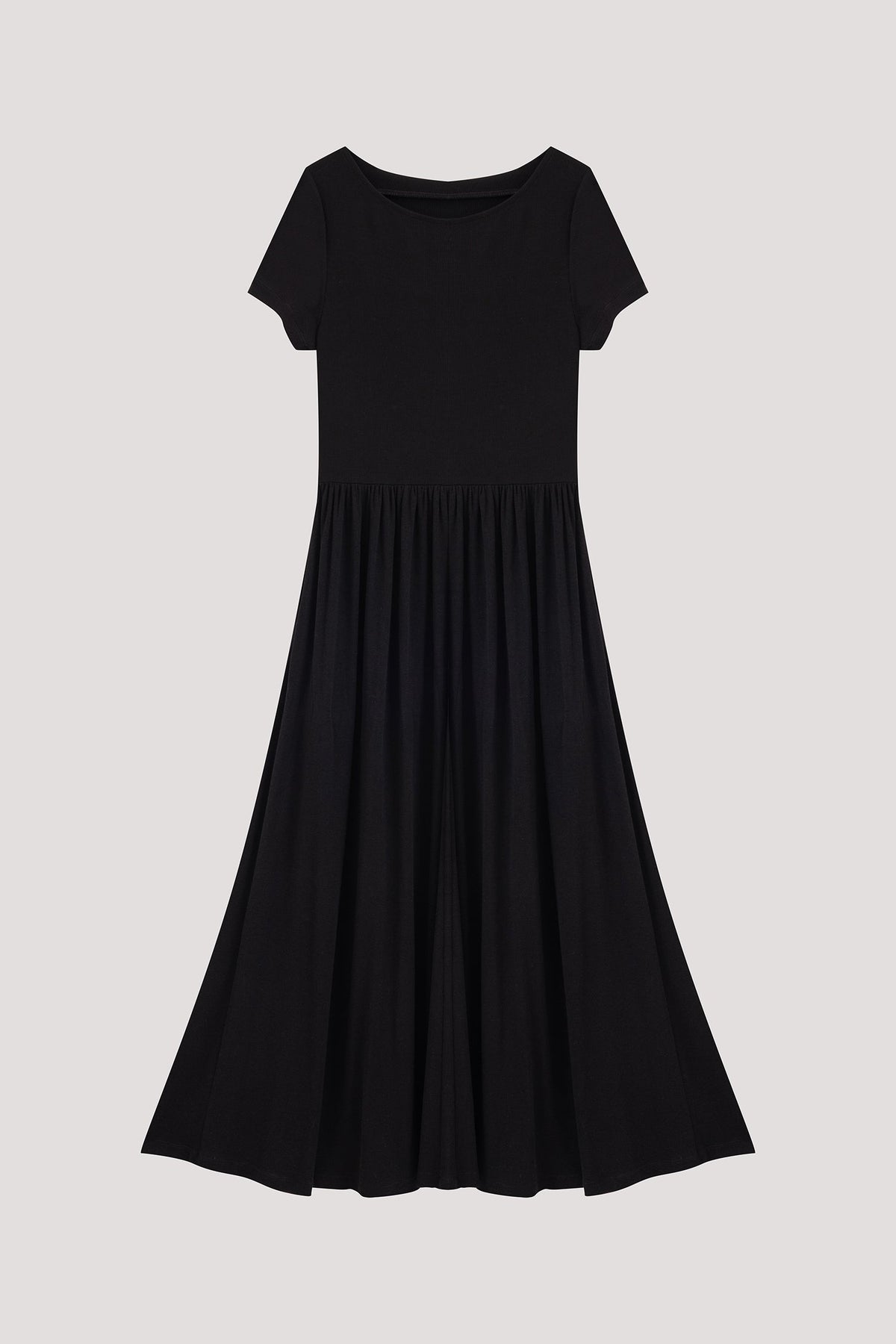Wide Neck Jersey Dress