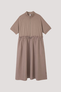 Contrast Fabric Maxi Dress