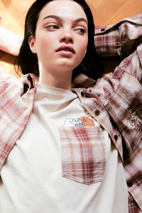 Embroidered Plaid Relax Shirt