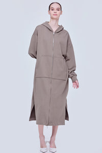 Hooded Straight-Cut Dress
