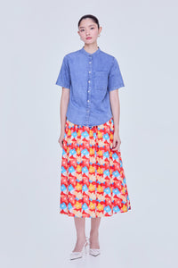 Boxy Denim Tunic Top