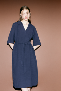 Collared Surplice Dress