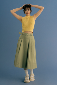 Belted Pleated Culottes