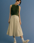 Belted Pleated Culottes