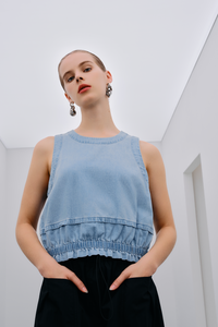 Elasticate Denim Tank Top