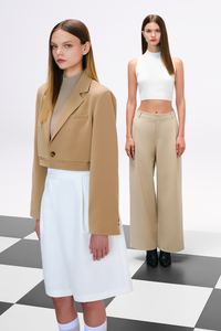 Basic Pleated Wide Legs Trousers