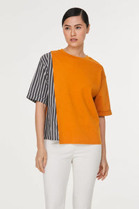 10122 MARIGOLD CONTRAST DROPPED BLOUSE