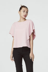 10325 Pink RUFFLE PANEL BLOUSE