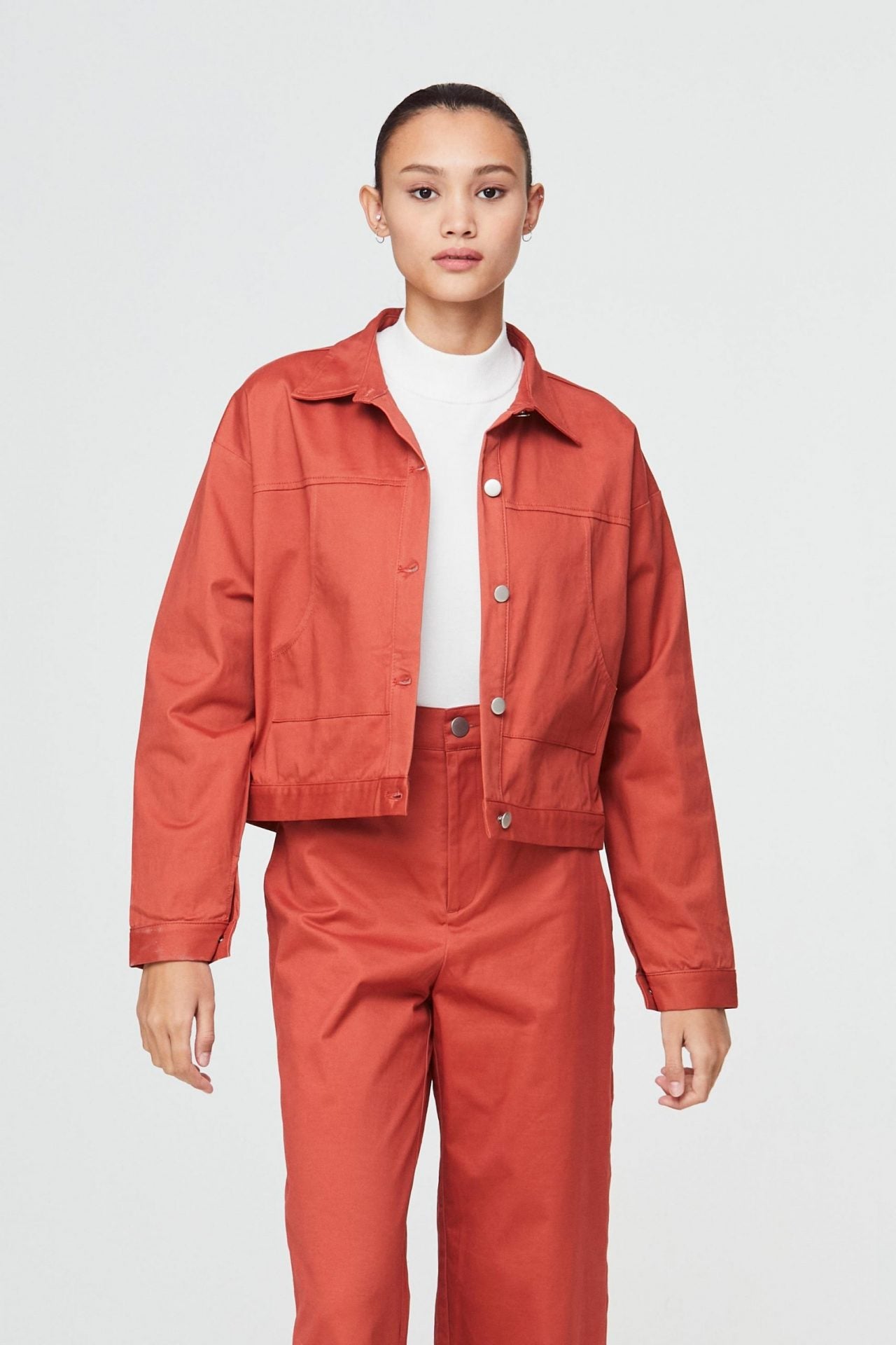 10370 RUST RED KANGAROO PICKET JACKET