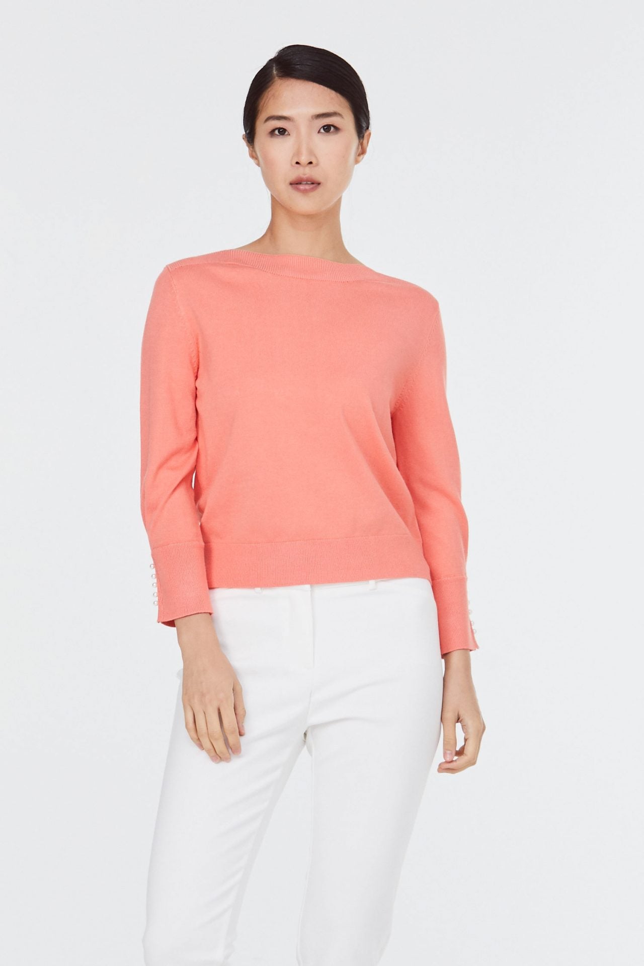 9339 CORAL BOAT NECK KNIT TOP