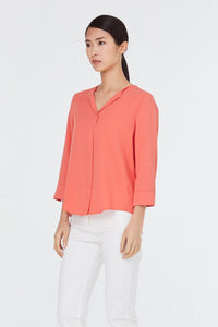 9384 CORAL WING COLLARED BLOUSE