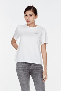 9740 CREAM PRINTED TEE