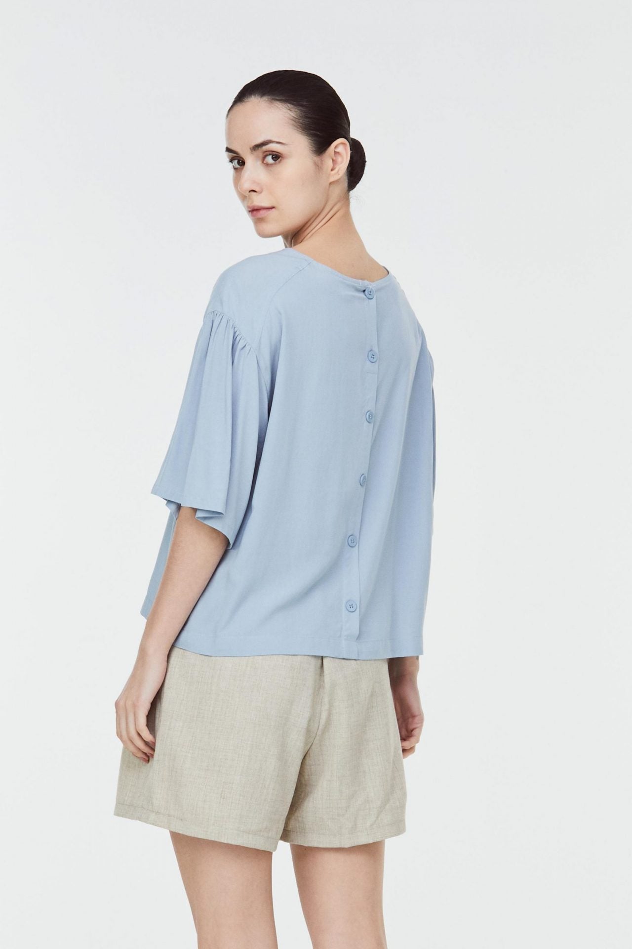 9829 BASIC BOXY BLOUSE GREY BLUE 2