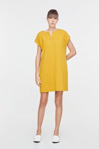 9839 BOXY MAGYAR DRESS YELLOW