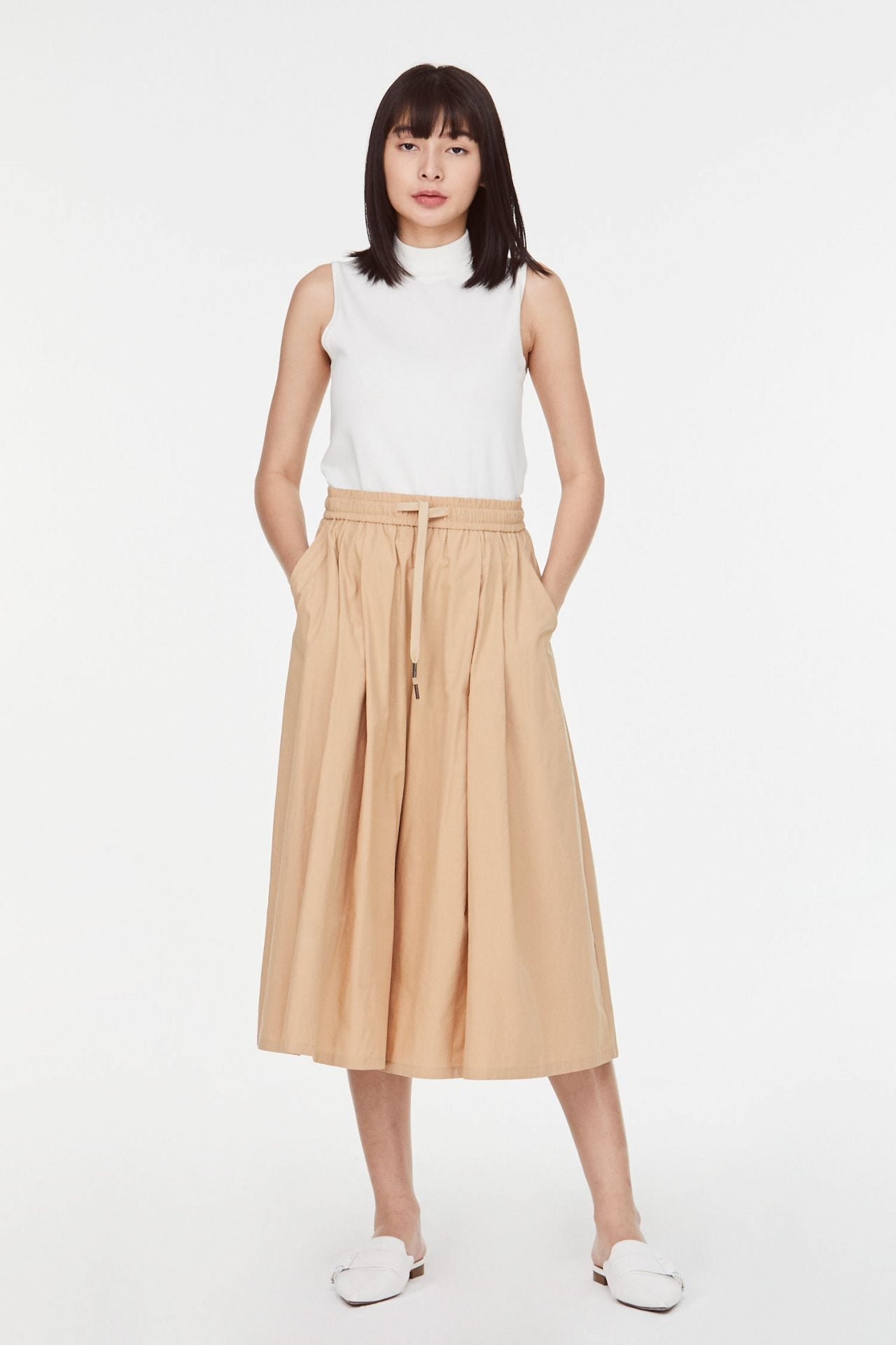 9883 DRAWCORDED CULOTTES BEIGE