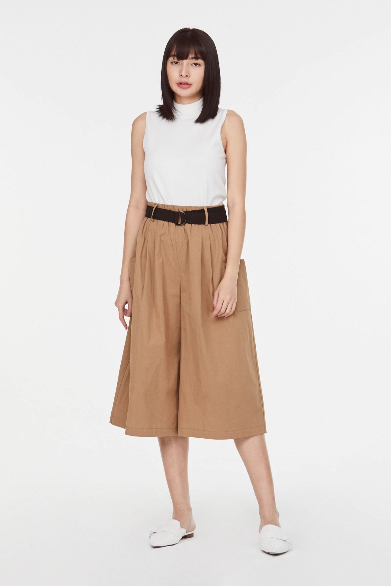 9889 WIDE LEGGED CULOTTES KHAKI