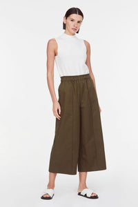 9930 KHAKI GREEN PANELLED DRAWCORDED TROUSERS