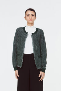 9963 Tweed outerwear Green