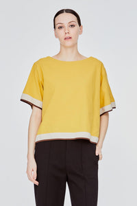AB 10399 BAGGY RIM CONTRAST TOP YELLOW