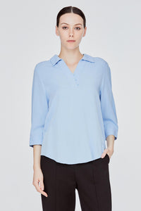 AB 11424 RELAXED BUTTON SHIRT SKY BLUE