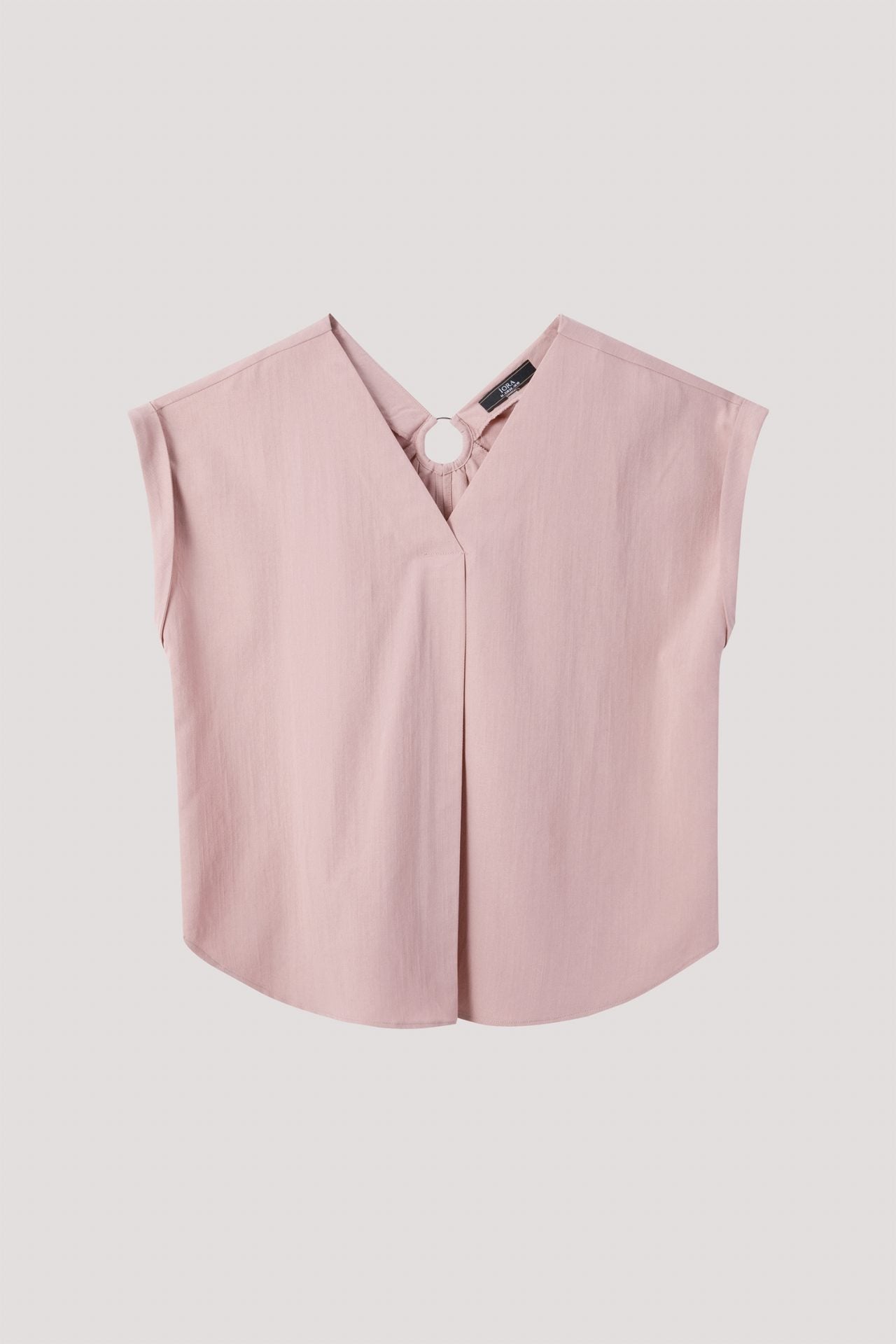 AB 8084 V-NECK FOLDED SLEEVES BLOUSE BLUSH