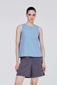 ABV 10989 FLARE TANK TOP BABY BLUE