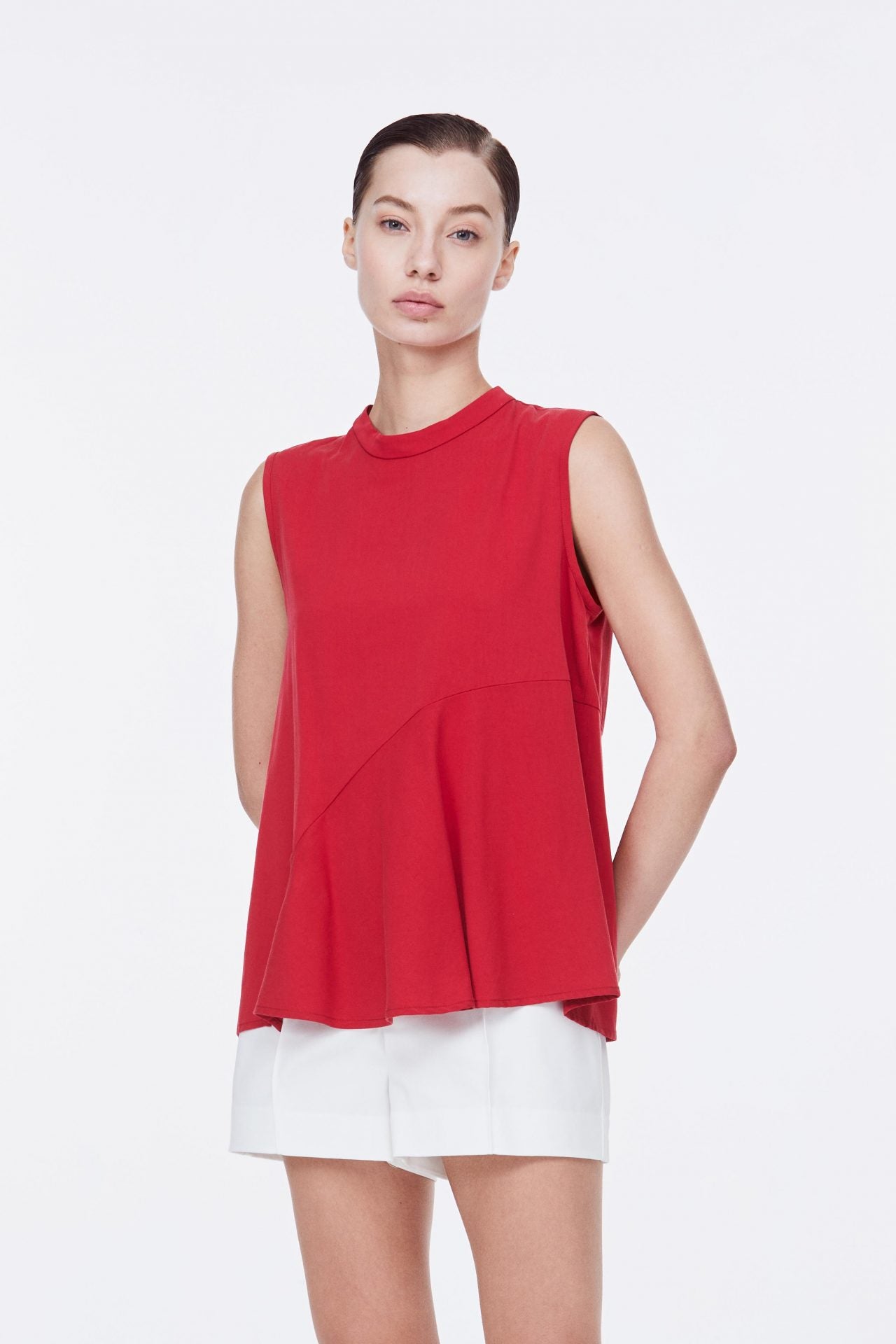 ABV 11180 ROUND NECK SLEEVELESS RED