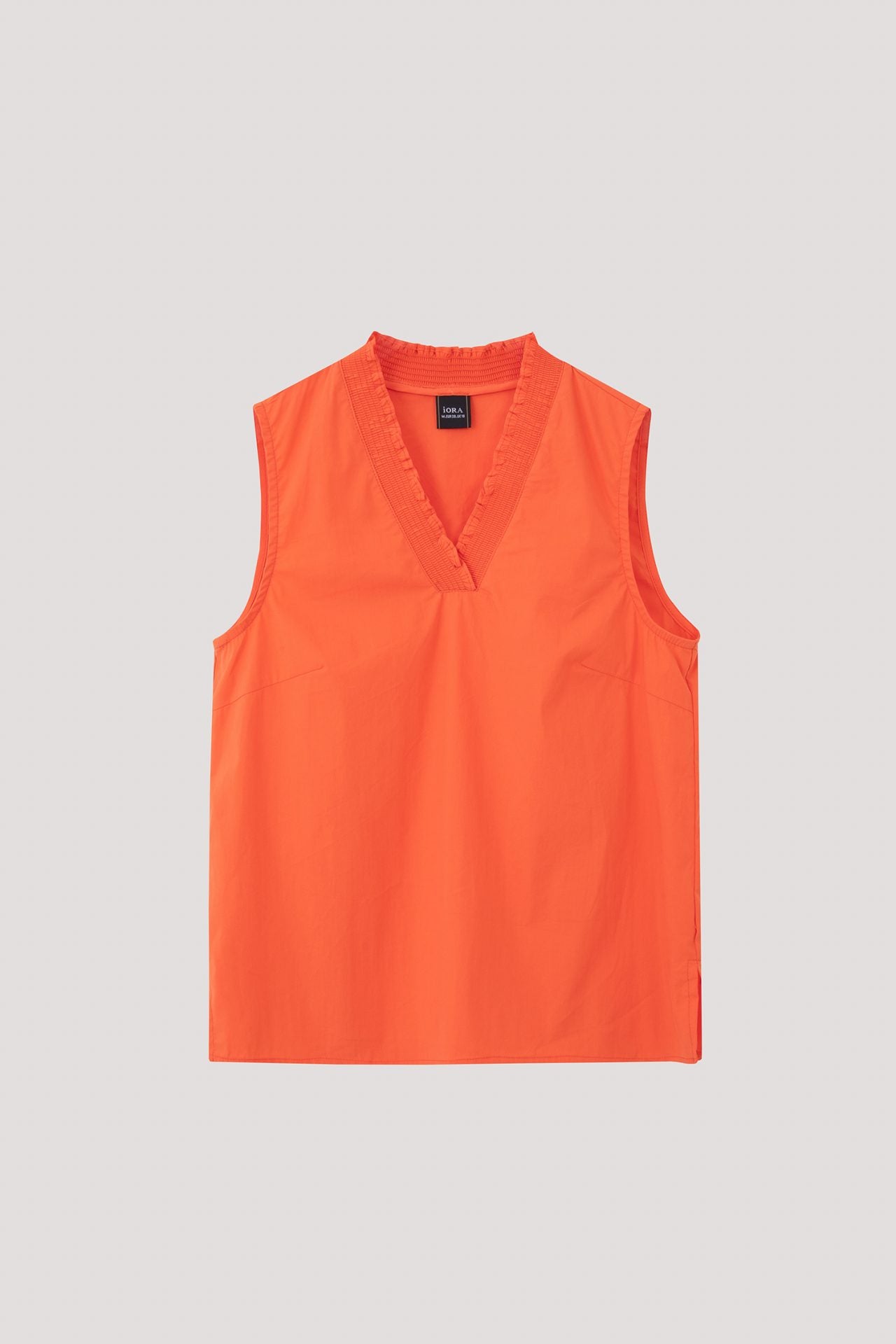 ABV 11301 V NECK SLEEVELESS TOP ORANGE