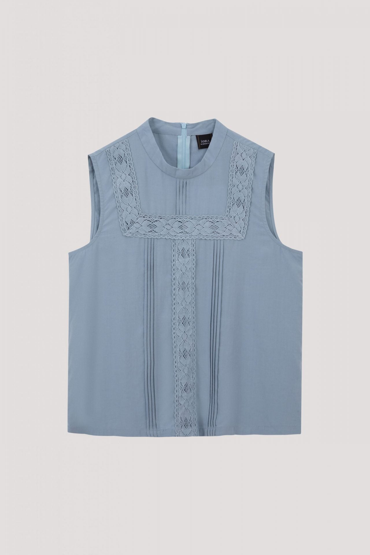 ABV 9827 LACE DESIGN TANK TOP GREY BLUE