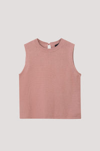 AK 8954 CROPPED SLEEVELESS KNIT TOP DUST PINK
