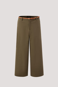 APL 8968 BELTED STRAIGHT PANTS KHAKI GREEN
