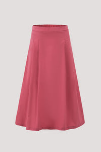 ASK 9018 PLEATED A-LINE SKIRT ROSE PINK