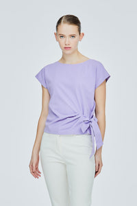 AT 10047 SIDE KNOT TOP LAVENDER