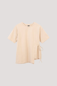 AT 10239 SIDE TIE TOP BEIGE